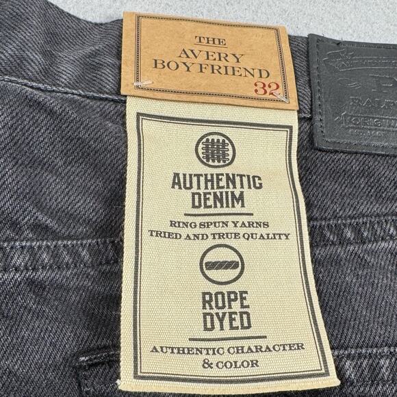 Polo Ralph Lauren Beaded Southwestern Avery Boyfriend Jeans Black 32R Aztec Boho - Picture 6 of 16